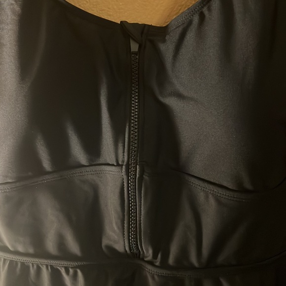NWT Torrid Black Zip Swim Dress - Picture 3 of 6